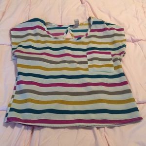 Stripped sheer shirt